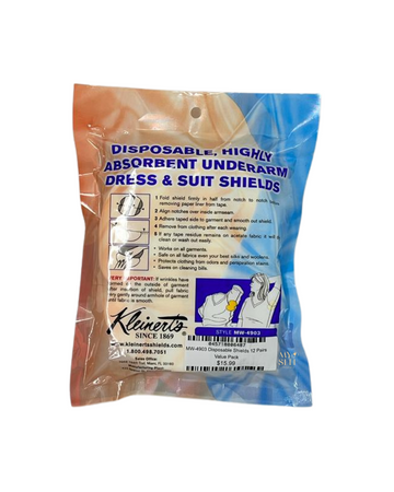 Kleinert's MW-4903 Disposable Shields 12 Pairs Value Pack myselflingerie.com